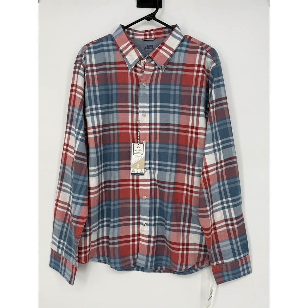 Izod Saltwater Men's Long Sleeve Button Down XL NWT